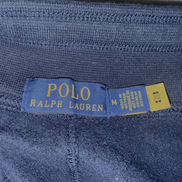 Polo Ralph Lauren Navy Fleece Jogger Sweatpants RL Logo - Picture 7 of 7